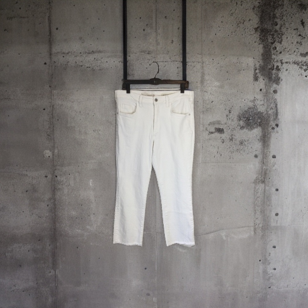 Pilcro and the Letterpress High Rise Flare  Cropped Jeans